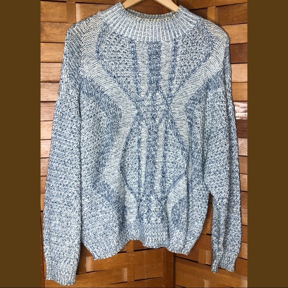 VTG 80s Cable-Knit Style Sweater - Picture 1 of 3
